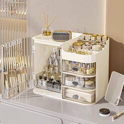 Cosmetic Storage Box Lipstick and Skin Care Product Storage Dressing Table Makeup Brush Compartment Makeup Box Storage Cabinet Storage Rack