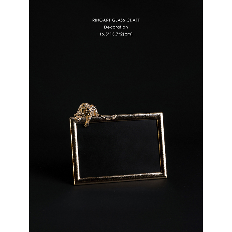 Ruonai Home Furnishing Inspired by Cartier Cheetah Series "Money Comes Home" Handmade Photo Frame