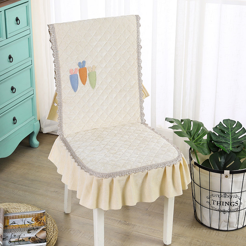 Dining table chair cover with body cushion backrest integrated cushion Snow Neal sweetheart Roof turnip anti-slip dining room chair cushion chair cover