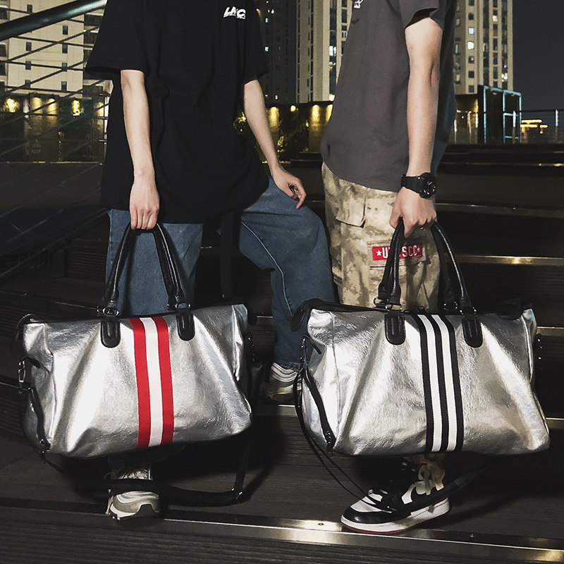 Short-distance travel bag women's portable shoes luggage bag men's waterproof large-capacity travel bag lightweight sports fitness bag tide