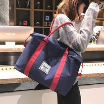 European and American fashion short distance travel bag Women Men large capacity shoulder Hand bag leisure fitness bag light travel bag tide