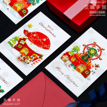 Ai Sunny Hand Christmas Old Man Hat Handmade Greeting Cards Diamond Fashion Brief Little Fresher Company Group Purchase Custom