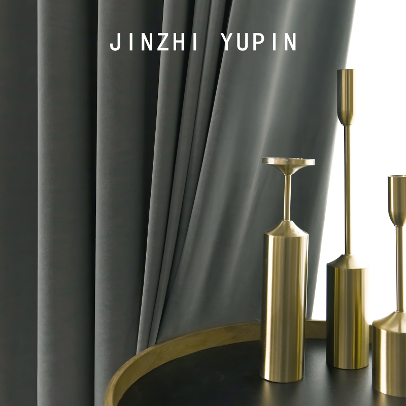 Curtains shading 2021 new bedroom Nordic minimalist thickened flannel living room light luxury sunscreen shading not velvet