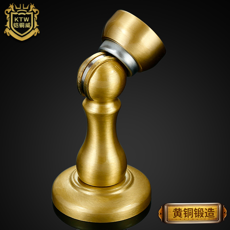 Bronze Wei Solid Copper Wood Door Suction Wall Mounted Full Copper Wood Door Suction Strong Magnetic Door Touch Door Blocking Door