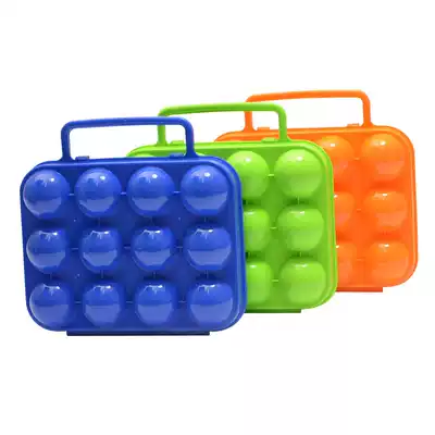 Outdoor portable shockproof shatterproof egg box portable plastic egg tray field picnic protection box 6 grid 12 pieces