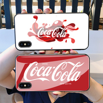 Coca-Cola mobile phone shell Apple x personality creative fat house happy water custom 6s men and women 6 couples iPhone8plus net red 7p tide brand xr shake sound iPhoneX the same x glass