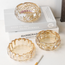 Ashtray creative personality trend home living room office cute fashion simple high-end light luxury glass ashtray