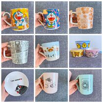 Black Home Bespoke Ceramic Mark Cup Water Glass Plate Bowl Plastic Water Cup Cartoon Water Cup