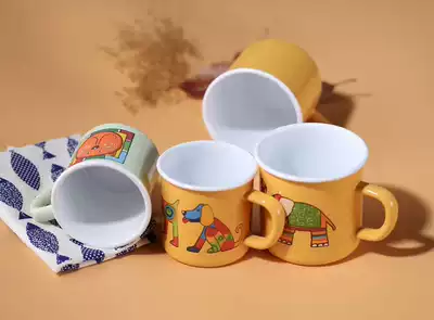 8CM350M Czech smaltum Prague creative thick cartoon coffee cup mug enamel cup