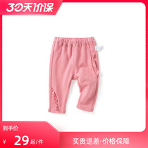 Spring autumns new bar home The baby boy baby girl lace baby fashion single pants can be open to beat bottom pants
