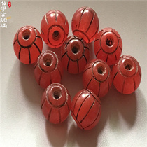 Qing Dynasty old agate carved beads antique agate jade with beads top beads round beads waist bead bracelet hand string Lantern