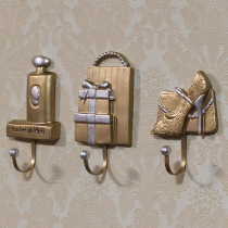 Light luxury gold hook door decoration entrance hook key art clothes and hat clothing store adhesive hook creative