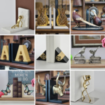 American Nordic light luxury golden bookcase simulation book box antique palace ornaments book block book by decorations