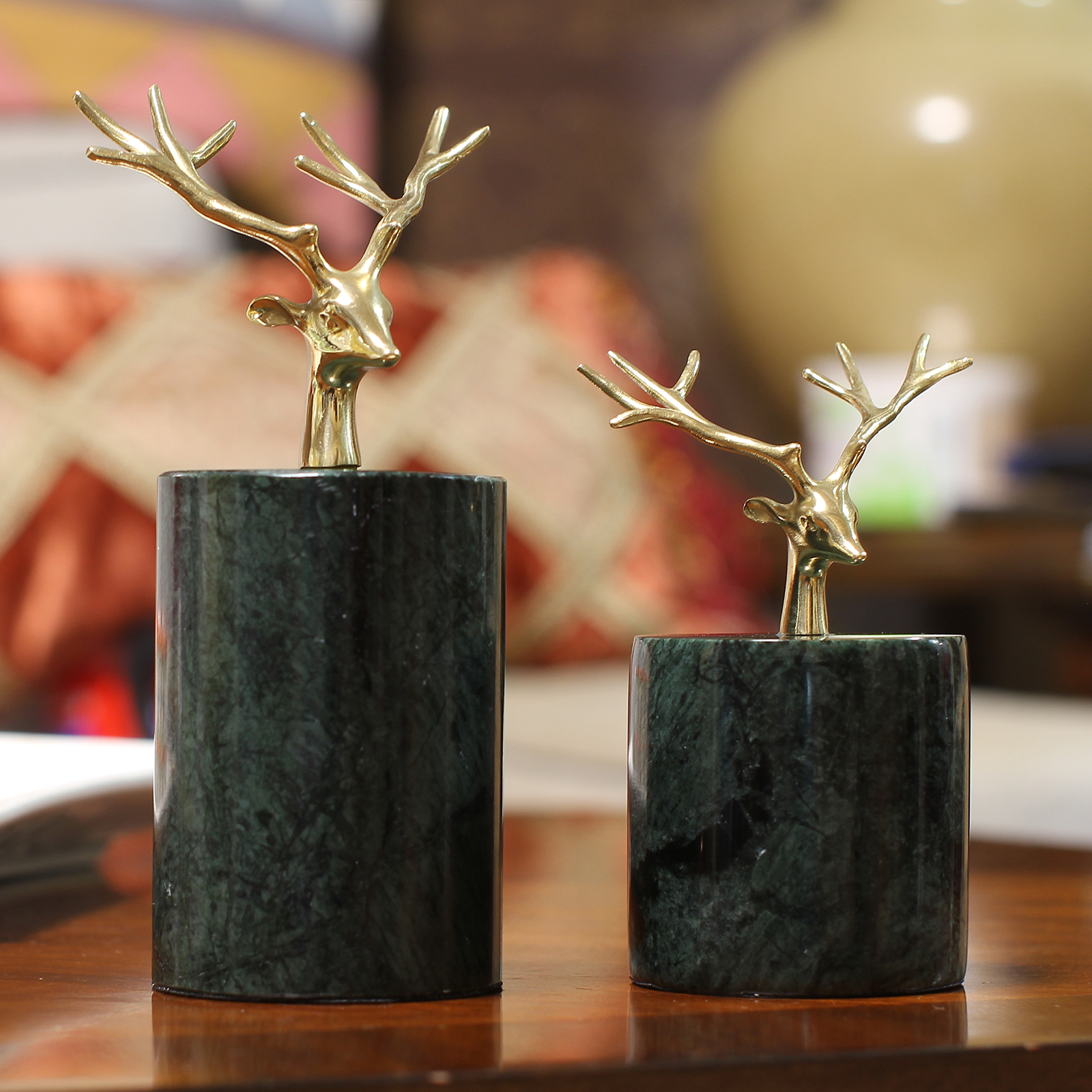 Pure Copper Deer Gift TV Cabinet Wine Cabinet Light Extravaganza Creative New Wedding Gift Living Room Home Decoration Goods