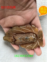 Antique collection Antique pieces Jade jade Pi hollow brand old jade pendant High ancient jade war Han Ming and Qing Xiuyu Jade Cicada