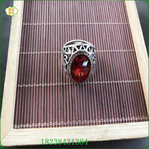 Hot turquoise Tibet Tibetan jewelry Nepal Tibetan silver inlaid turquoise ring Men and womens ring d pass number