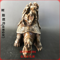 Mini antique old resin ornaments Eight immortals cross the sea Antique miscellaneous home living room office simple decoration