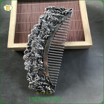 S925 foot silver comb Miao silver Tibetan silver original handmade hair accessories wide tooth jewelry practical wedding gifts
