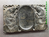 Antique old Xiuyu jade jade Bi openwork old jade ornaments High ancient jade pendant More than a year Wenfang Four treasures inkstone