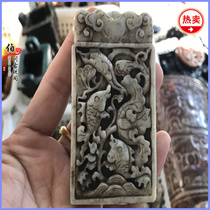 Antique Collection Antique Jade Xiuyu Old Objects Pendant Handle High Ancient Jade Battle Han Ming Qing Antique Small Fish Props