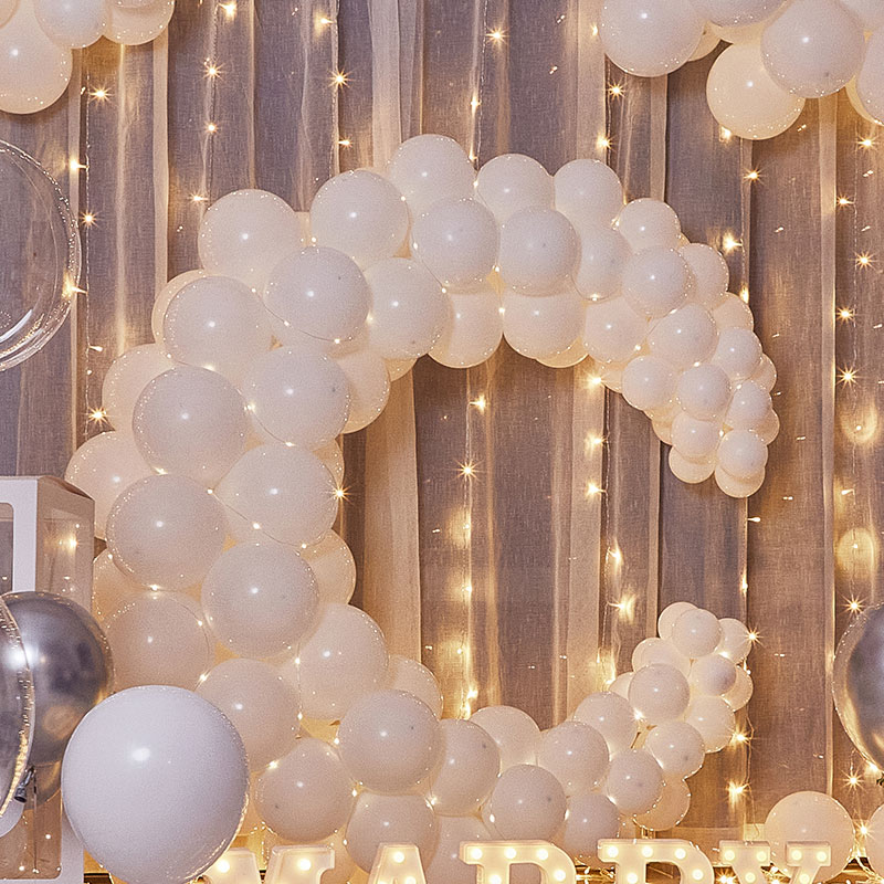 ins macarons gradient color 3D stereoloving moon balloon suitors white birthday dream new wedding house decoration -Taobao