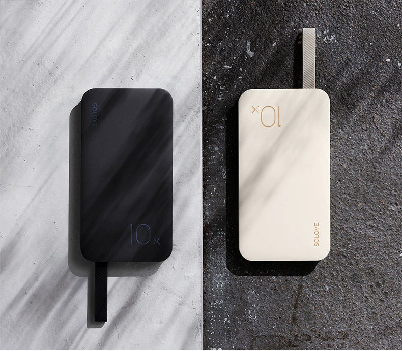 Solove Su Le sạc kho báu 10000 mAh siêu mỏng di động cho bé gái nhỏ dễ thương dung lượng di động - Ngân hàng điện thoại di động
