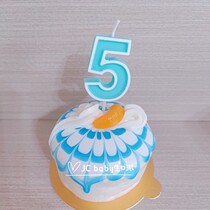 ins net red sugar fruit color solid creative digital candle children birthday cake party supplies arrangement