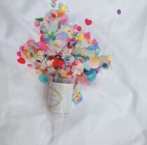 ins party mermaid color paper scraps pushback party supplies handheld pushdrum paper scraps birthday atmosphere supplies