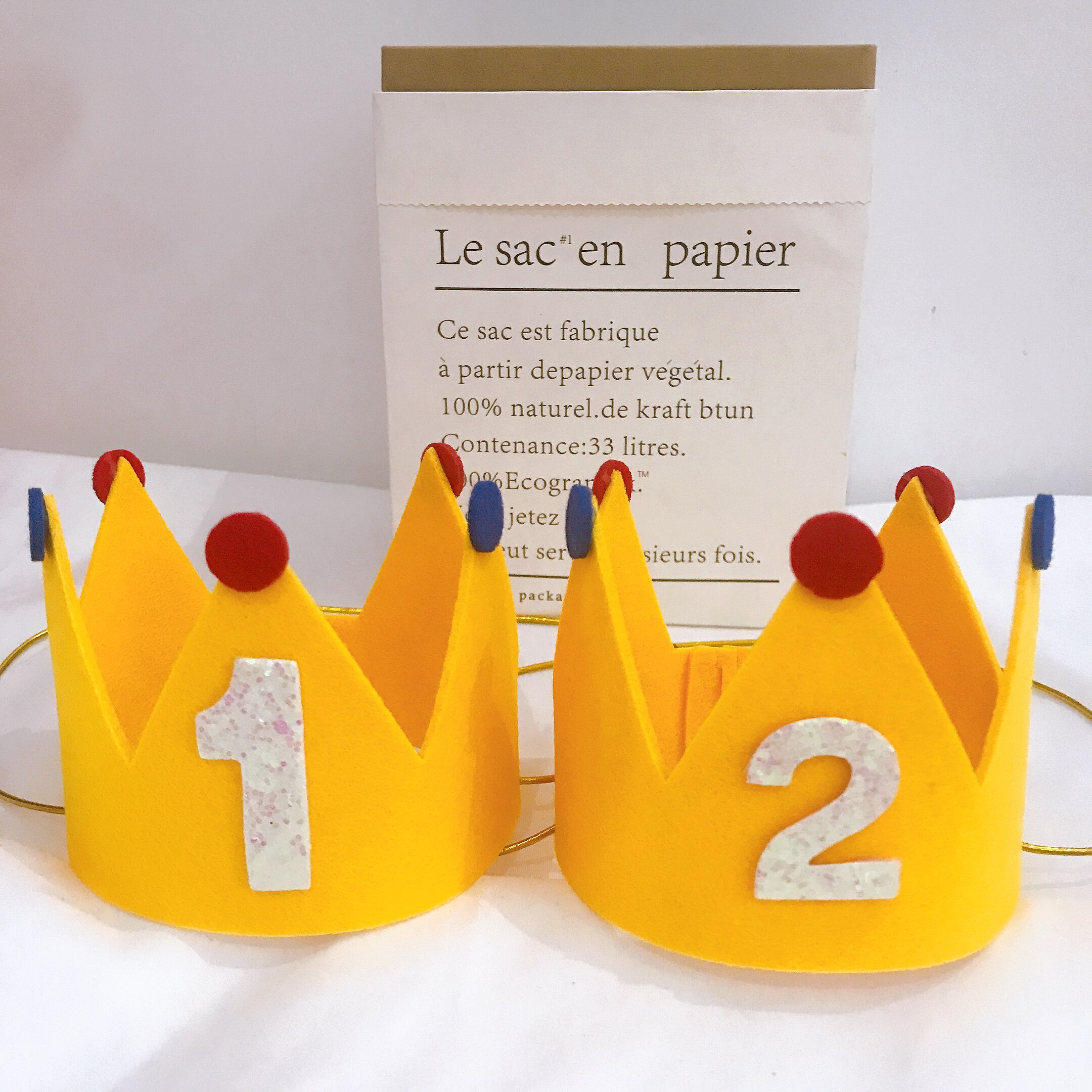 ins Red Felt Little Crown Boy and Female Baby Children's Birthday Party Hat Dog Cat Pet Year Decoration