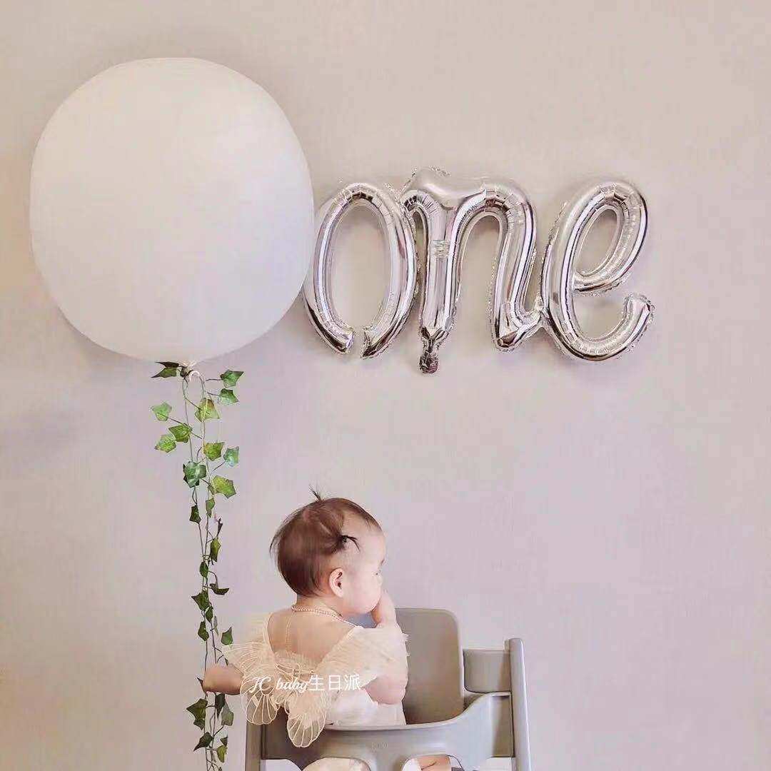 ins hot sell baby shower aluminum foil balloon connected to one Children's Baby Clothing Decoration Party supplies