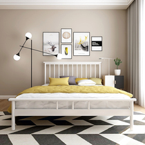 Nordic Iron Art Bed Thickening Reinforcement Modern Minima Double Man Bed Dormitory Mesh Red Light Extravagant Single Bed Children Princess Bed