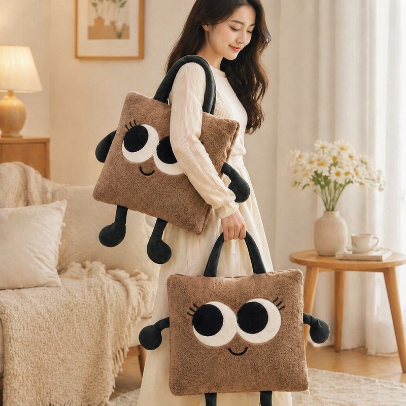 Office Nap Pillow and Blanket 2-in-1, Small Quilt for Lunch Break, Can Be Stored, Car Cushion Pillow