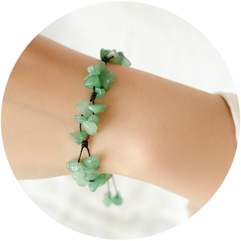 Forest Department Powder Crystal Purple Crystal East Mausoleum Jade Yellow Crystal With Shaped Gravel Crushed Flower Weave Adjustable Bestie Hand Alchemist