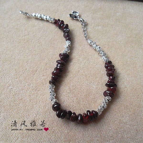 Tự nhiên citrine tourmaline bột tinh thể garnet citrine fluorite olivine thạch anh hoa vòng chân vòng hoa - Vòng chân lắc chân nữ pnj