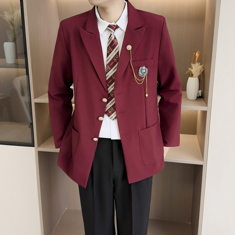 【Jk20】Red Light Mature Style Men's Three-Button Suit for Spring and Autumn, Business Casual, High-End Commuter Suit for Men 【Jk20】Red Light Mature Style Men's Three-Button Suit for Spring and Autumn, Business Casual, High-End Commuter Suit for Men