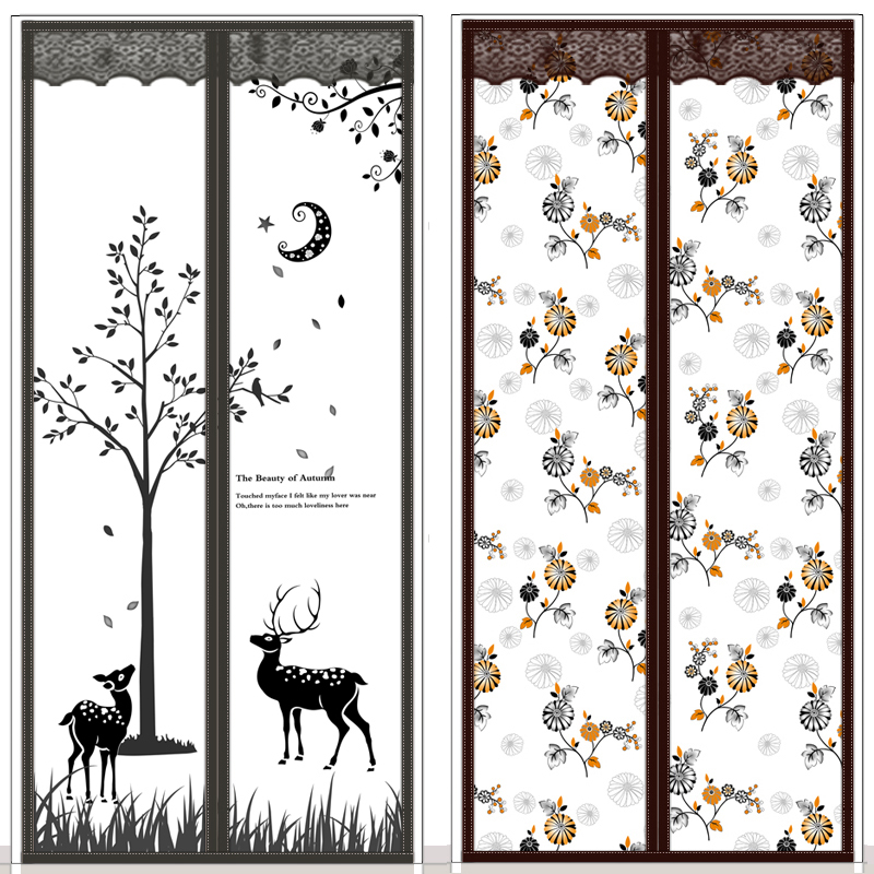 Winter Summer Air Conditioning Door Curtain Kitchen Anti-Oil Smoke curtain Bedroom Warm Magnetic Windproof Curtain summer partition Anti-mosquito