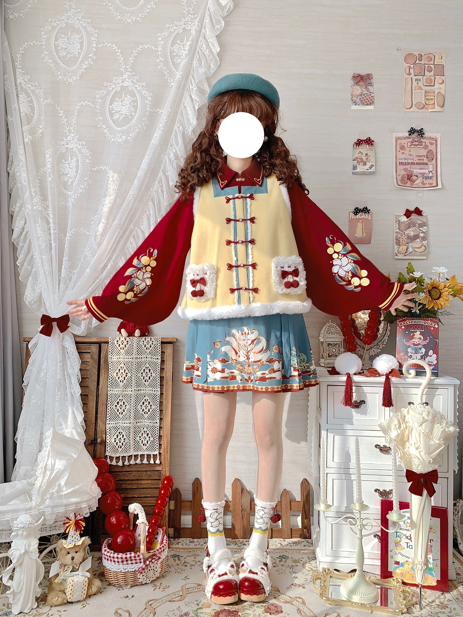 jk制服加工定制 小年兽 汉元素新年套装拜年服  可奈奈原创 现货