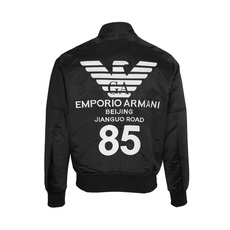 Куртка armani/阿玛尼男士刺绣夹棉外套秋冬时尚立领棉服潮流奢侈男装