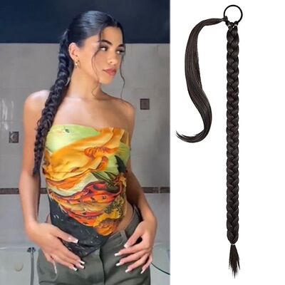 Fashion long braids beauty Cos ponytail ins European and American braids ponytail