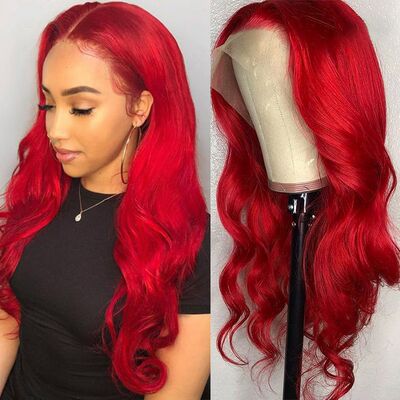 Cosplay large wave long curly wig nature hair set Big red big wave