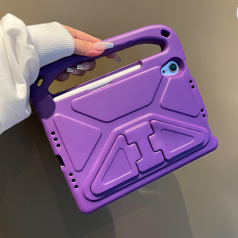2025 Purple Folding Stand Suitable for Apple iPad 11 Tablet Protective Case Mini7/6 Portable Air6/7/5/4 with Pen Slot Pro 11inch Kids iPad 10 Anti-Drop Full Coverage 13inch Mini
