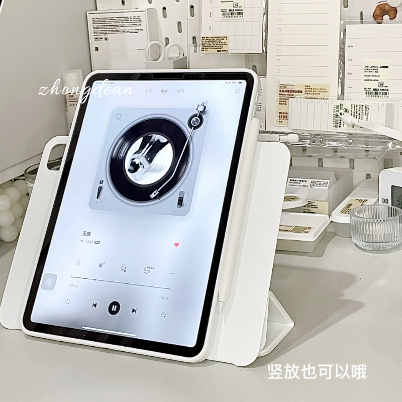 360-Degree Rotating Magnetic Detachable Protective Case Suitable for Apple iPad 11 Tablet, Air6/5/7 Transparent Pro 11inch Hard Shell Mini6/7 Full Coverage iPad 10 Anti-Drop 13inch Solid Color