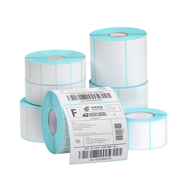 Three-proof thermal paper barcode printing paper 100x1005060708090100150 logistics label sticker self-adhesive thermal label paper E-mail express single printer paper