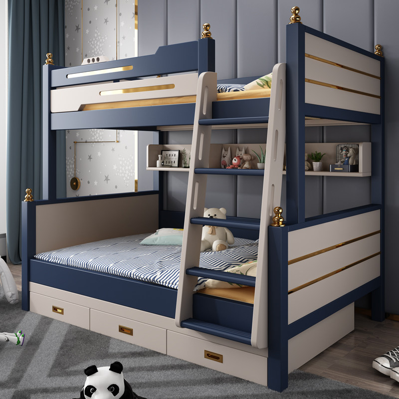 Light luxury children's bed up and down bed mother bed parent-child bed solid wood second bed high and low bed bunk bed adult bunk bed