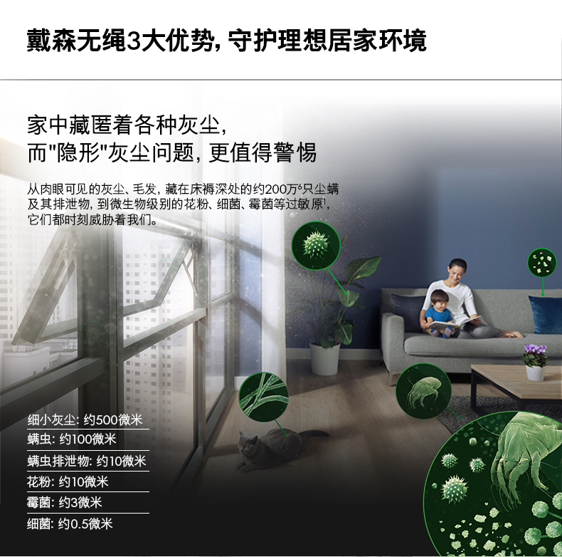 戴森 V8 Fluffy 无线吸尘器 配4吸头 图6