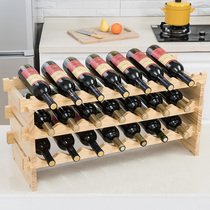Wine rack ornaments European style creative wine rack display rack Wine rack Solid wood wine rack Wine bottle rack overlay shelf