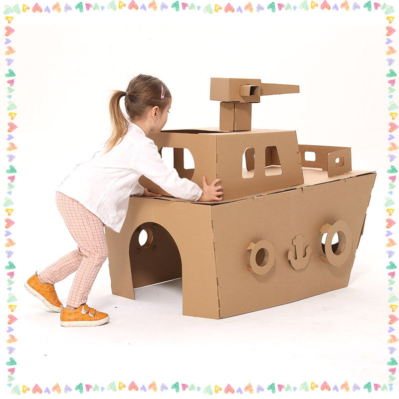 Large three-dimensional puzzle model Army warships' ships DIY handmade nursery activities props parent-child toys-Taobao