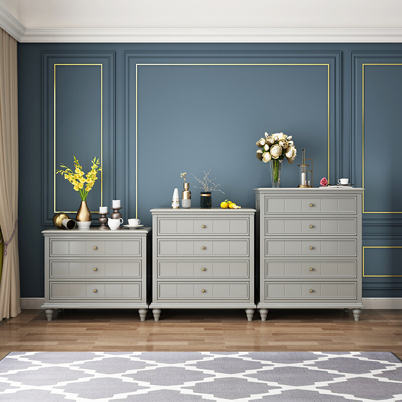 American solid wood bucket cabinet bedroom 345-9 bucket cabinet modern minimalist grey containing cabinet Three-45 bedroom lockers-Taobao