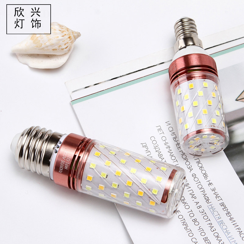 Super bright led bulb e27e14 screw port energy saving corn lamp Indoor lighting chandelier light source white light warm light