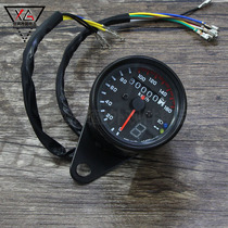 Retro motorcycle modified instrument CG display odometer GN code meter baboon LED gear meter New